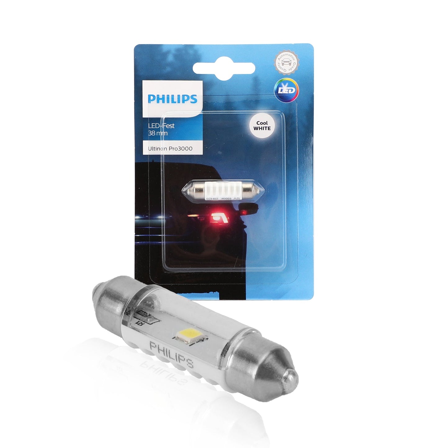 For Philips LED FEST 38mm Ultinon Pro3000 Interior Car Light Bulb 6000K White