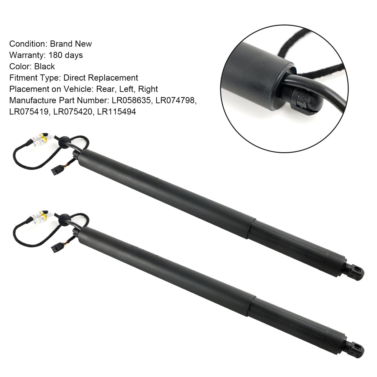 2PCS Electric Tailgate Strut LR075420 Fit Land Rover Discovery Sport 2015-2019