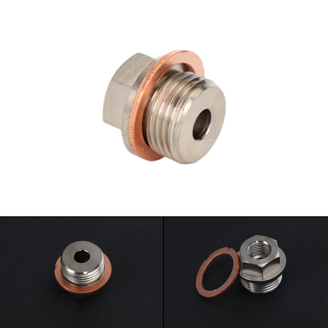 1/8" NPT to M18x1.5 Male Pressure Temperature Gauge Sender Adapter