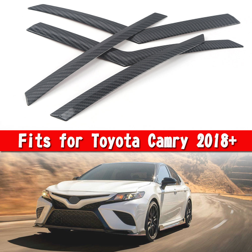 Carbon Fiber Rear Tail Light Lamp Strip Cover Trim For Toyota Camry 2018+