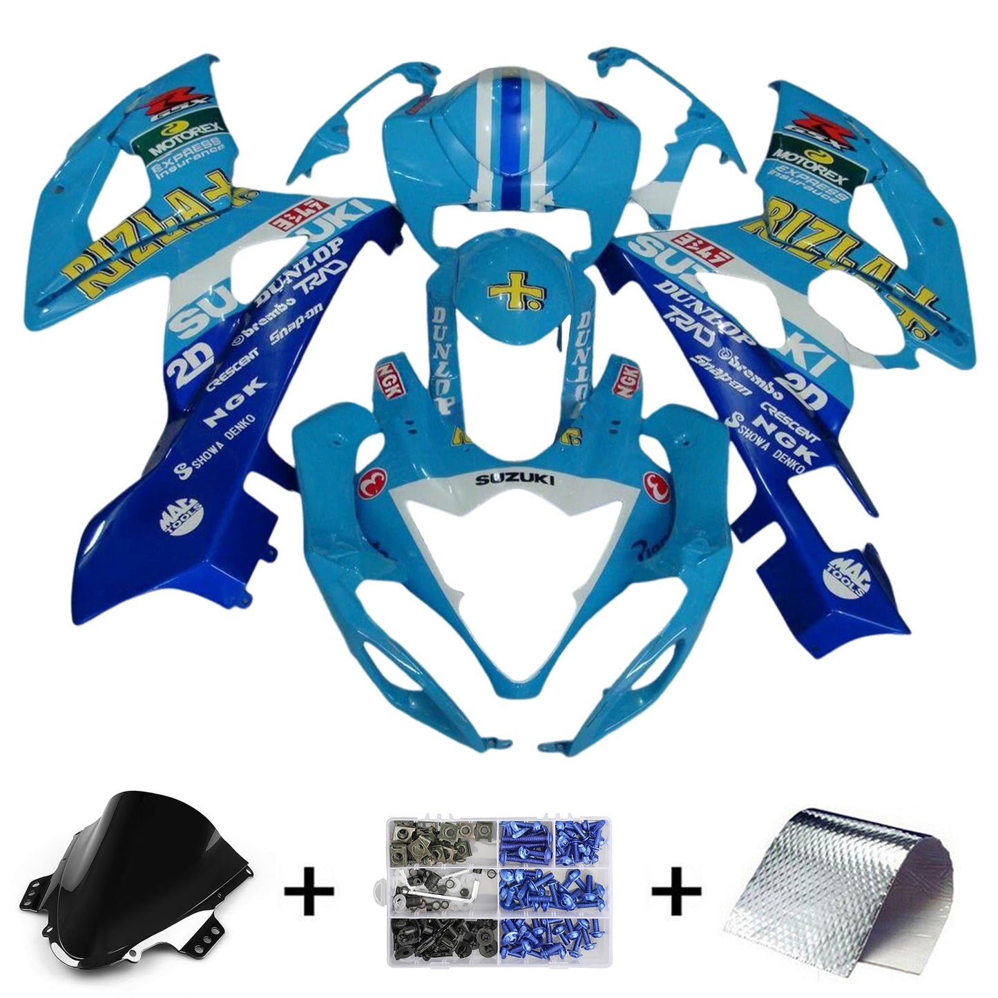 2005-2006 Suzuki GSXR1000 K5 Fairing Kit Bodywork Plastic ABS