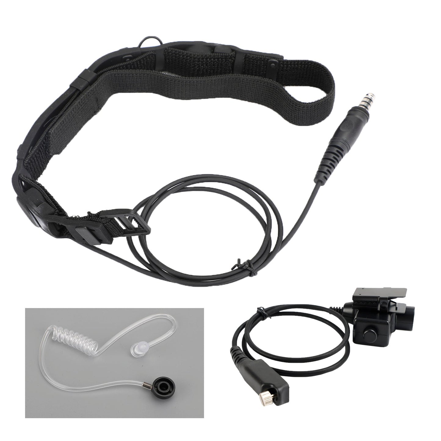 7.1mm Plug Tactical Throat Tube Headset 6Pin U94 PTT For STP8040 STP8080 STP9000