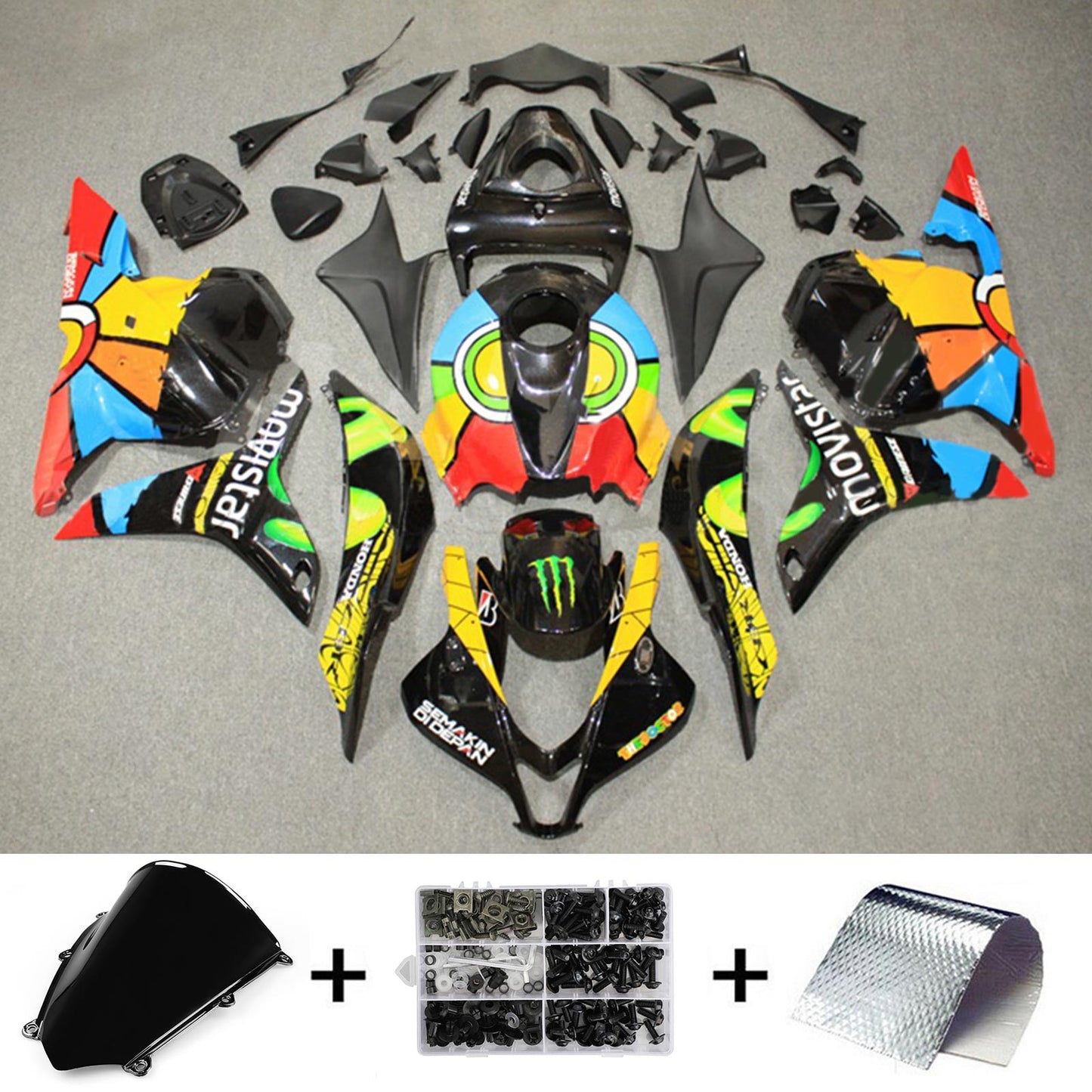 2009-2012 Honda CBR600RR F5 Injection Fairing Kit Bodywork Plastic ABS#188