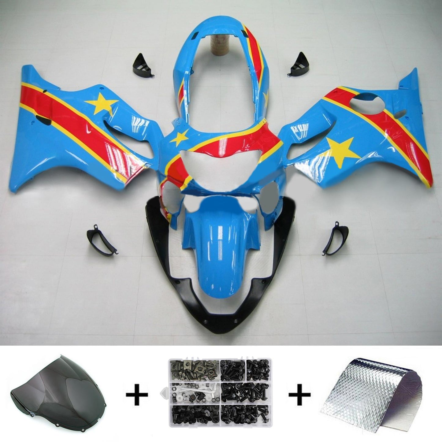 1999-2000 Honda CBR600F4 Amotopart Injection Fairing Kit Bodywork Plastic ABS #120