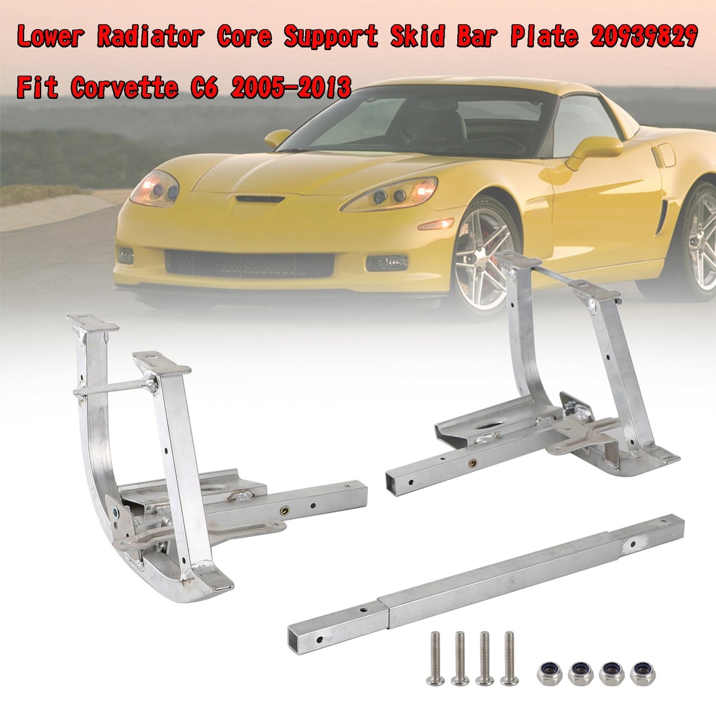 Lower Radiator Core Support Skid Bar Plate 20939829 Fit Corvette C6 2005-2013