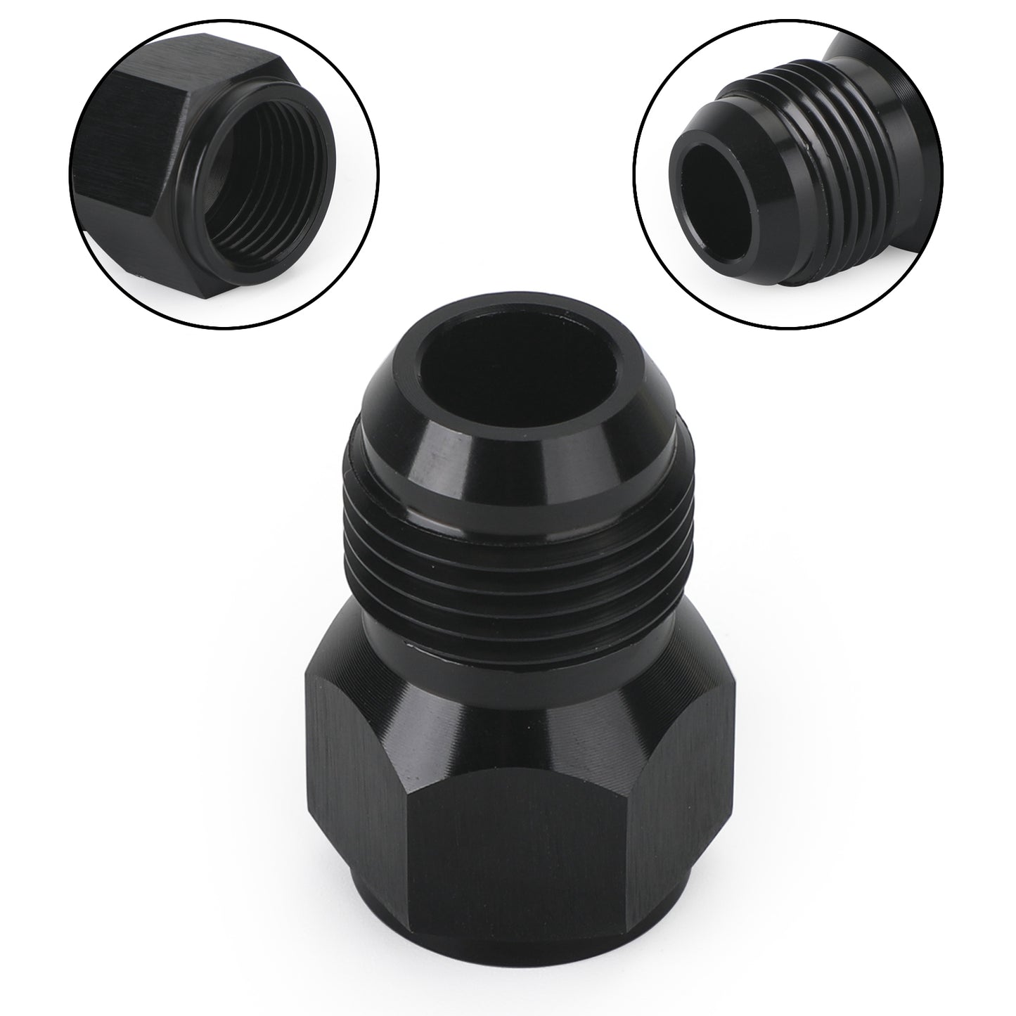 Black 8AN Female -10AN Male AN Flare Fitting Reducer Adapter 8AN to 10AN