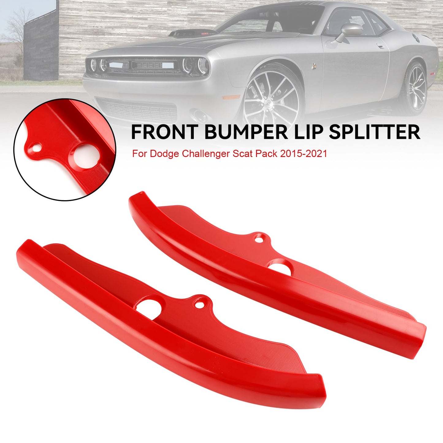 Dodge Challenger Scat Pack 2015-2021 Front Bumper Lip Splitter Spoiler