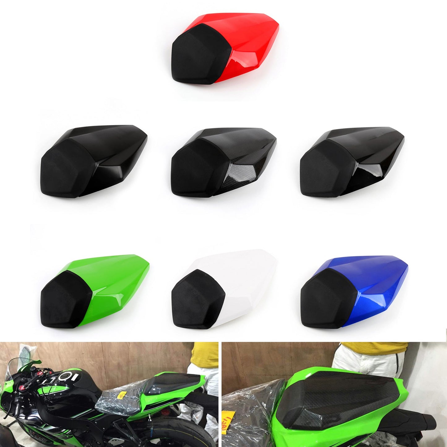 Rear Seat Cover Cowl For Kawasaki Nijia ZX10R ZX10-R 2016-2020 GBlack