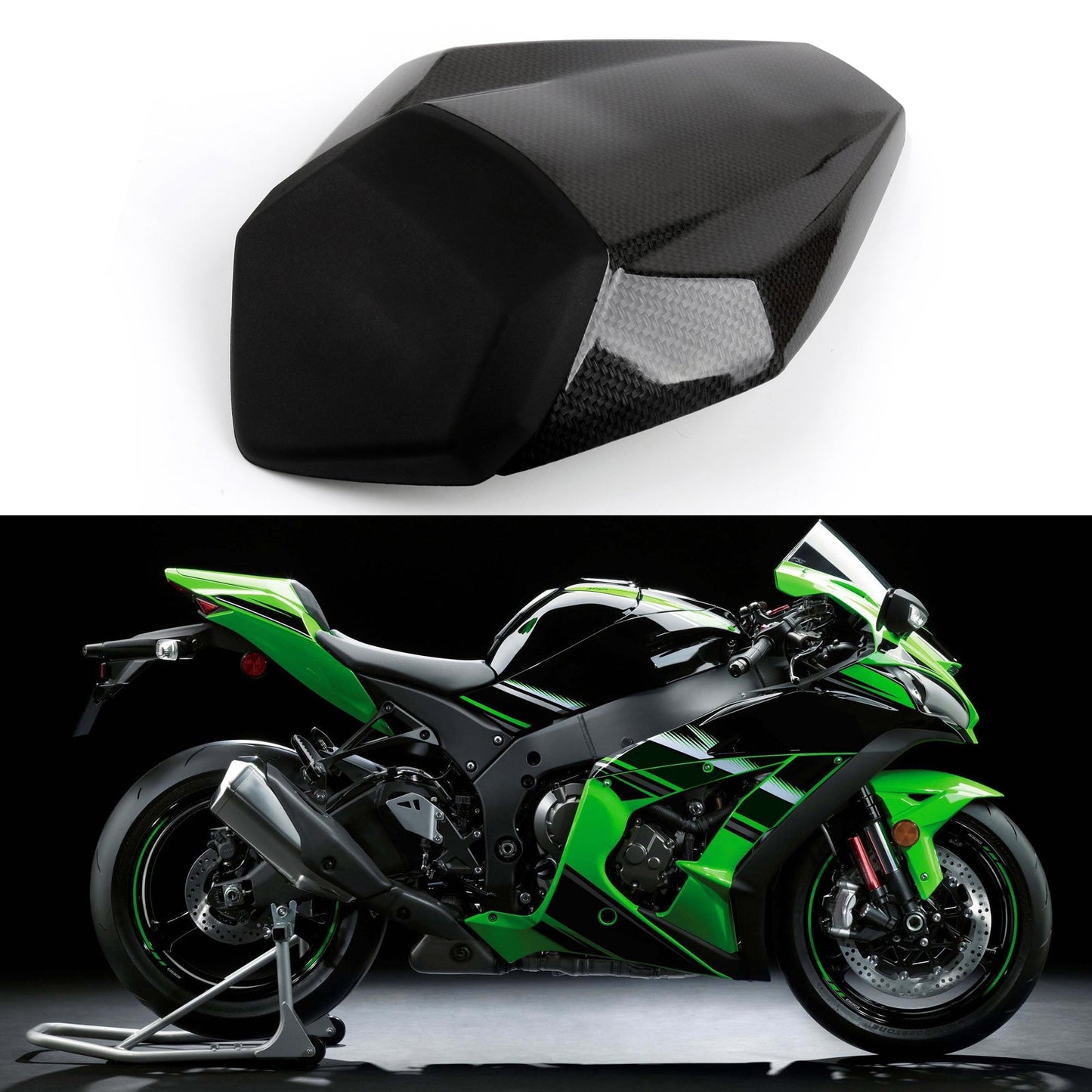 Rear Seat Cover Cowl For Kawasaki Nijia ZX10R ZX10-R 2016-2020 GBlack